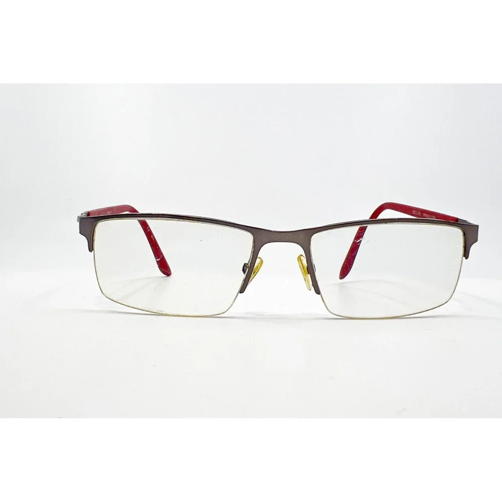 Bulova Eyeglasses Mens Gunmetal Semi-Rimless Rectangular Pendleton 53-17-140